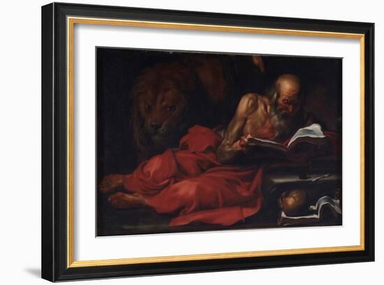 Representation De Saint Jerome  (Saint Jerome De Stridon, 347-420) Peinture De Jose De Ribera (159-Jusepe de Ribera-Framed Giclee Print