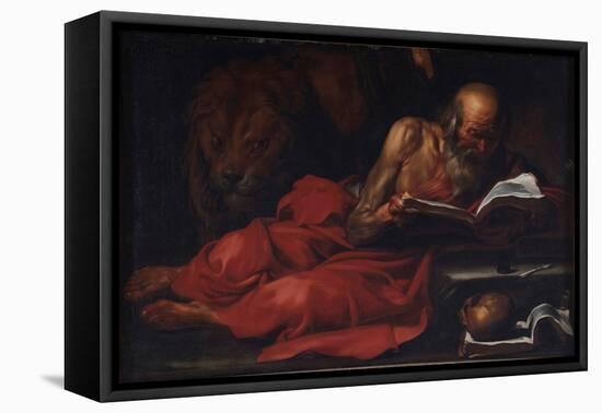 Representation De Saint Jerome  (Saint Jerome De Stridon, 347-420) Peinture De Jose De Ribera (159-Jusepe de Ribera-Framed Premier Image Canvas