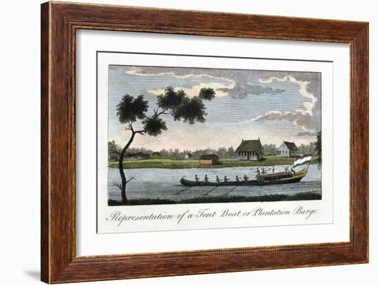 Representation of a Tent Boat, or Plantation Barge, 1813-null-Framed Giclee Print