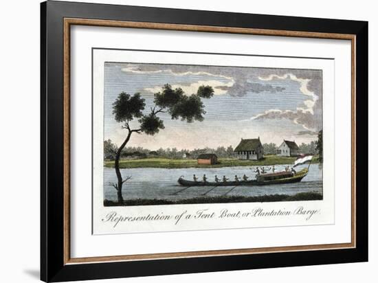 Representation of a Tent Boat, or Plantation Barge, 1813-null-Framed Giclee Print