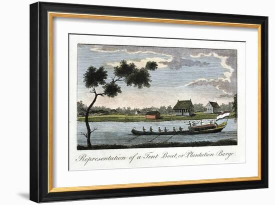 Representation of a Tent Boat, or Plantation Barge, 1813-null-Framed Giclee Print