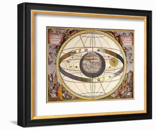 Representation of Ptolemy's System Showing Earth-Andreas Cellarius-Framed Photographic Print