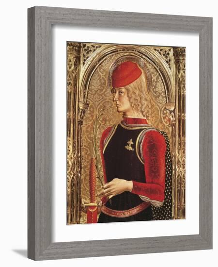 Representation of St George, Detail of the Altarpiece-Carlo Crivelli-Framed Giclee Print