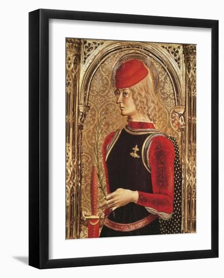 Representation of St George, Detail of the Altarpiece-Carlo Crivelli-Framed Giclee Print