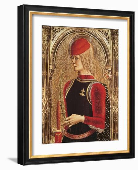 Representation of St George, Detail of the Altarpiece-Carlo Crivelli-Framed Giclee Print