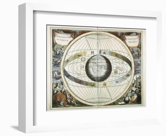 Representation of the Universe as Tycho Brahe-Andreas Cellarius-Framed Art Print