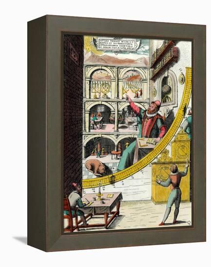 Representation of Tycho Brahe (1546-1601), Danish Astronomer in His Observatory Engraving from “Atl-Joan Blaeu-Framed Premier Image Canvas