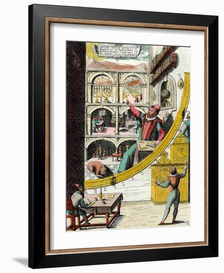 Representation of Tycho Brahe (1546-1601), Danish Astronomer in His Observatory Engraving from “Atl-Joan Blaeu-Framed Giclee Print