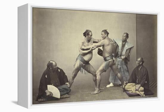 Representatives of Nio, the Japanese Hercules, 1866-7-Felice Beato-Framed Premier Image Canvas