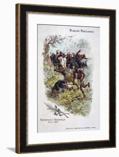 Repression at Brazzaville, August 1896-null-Framed Giclee Print