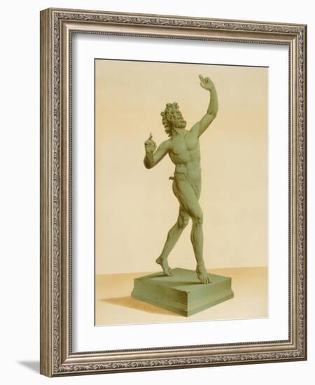 Reproduction of a Bronze Statue of a Faun, from the Houses and Monuments of Pompeii-Fausto and Felice Niccolini-Framed Giclee Print