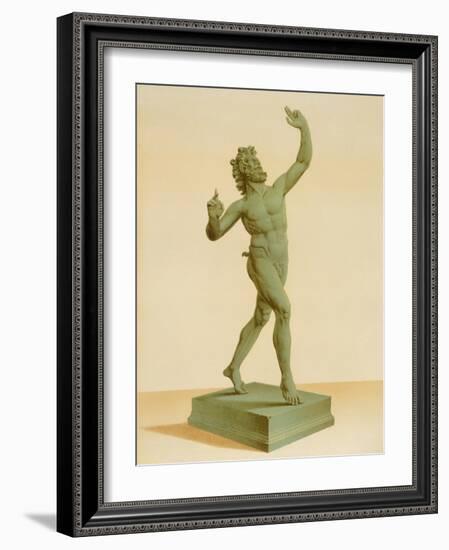 Reproduction of a Bronze Statue of a Faun, from the Houses and Monuments of Pompeii-Fausto and Felice Niccolini-Framed Giclee Print