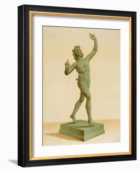 Reproduction of a Bronze Statue of a Faun, from the Houses and Monuments of Pompeii-Fausto and Felice Niccolini-Framed Giclee Print