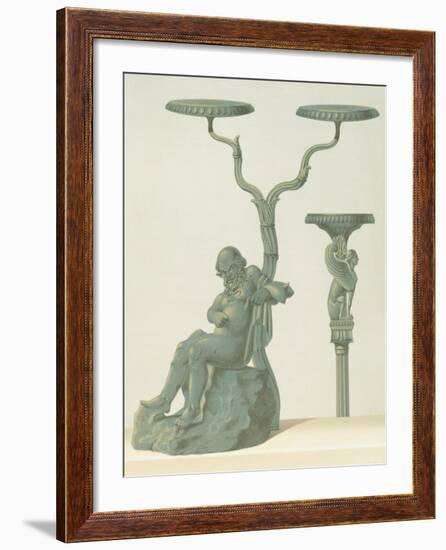 Reproduction of a Candlestick with Silenus-Fausto and Felice Niccolini-Framed Giclee Print