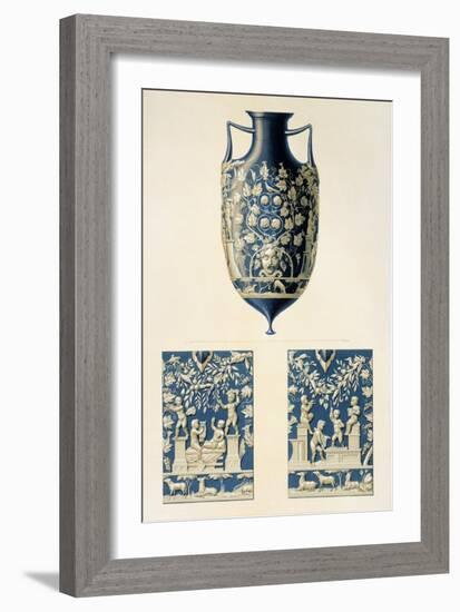 Reproduction of a Decorated Vase, from the Houses and Monuments of Pompeii-Fausto and Felice Niccolini-Framed Giclee Print