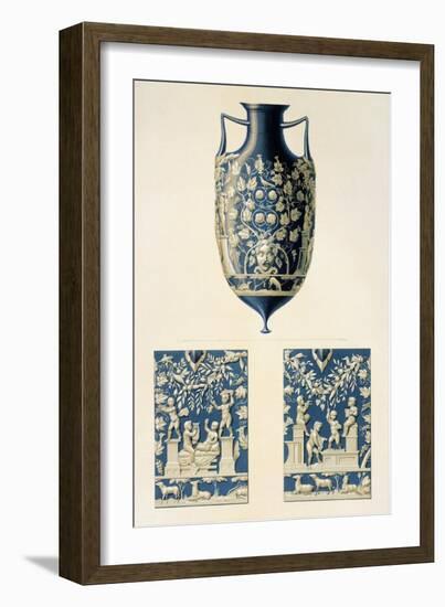 Reproduction of a Decorated Vase, from the Houses and Monuments of Pompeii-Fausto and Felice Niccolini-Framed Giclee Print