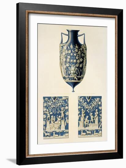 Reproduction of a Decorated Vase, from the Houses and Monuments of Pompeii-Fausto and Felice Niccolini-Framed Giclee Print