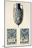 Reproduction of a Decorated Vase, from the Houses and Monuments of Pompeii-Fausto and Felice Niccolini-Mounted Giclee Print