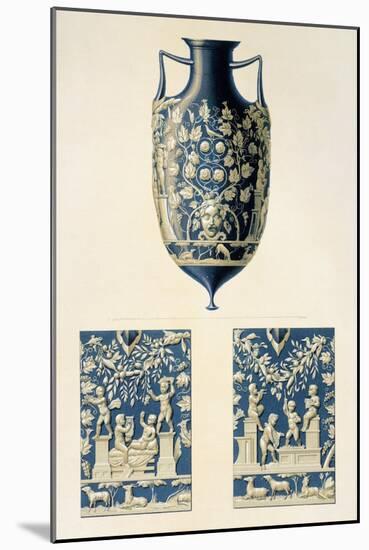 Reproduction of a Decorated Vase, from the Houses and Monuments of Pompeii-Fausto and Felice Niccolini-Mounted Giclee Print
