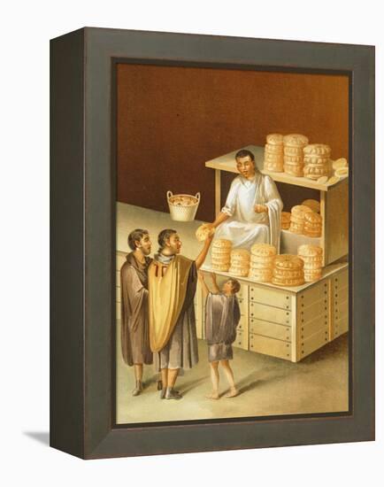 Reproduction of a Fresco Depicting a Baker, from the Houses and Monuments of Pompeii-Fausto and Felice Niccolini-Framed Premier Image Canvas