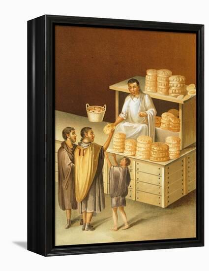 Reproduction of a Fresco Depicting a Baker, from the Houses and Monuments of Pompeii-Fausto and Felice Niccolini-Framed Premier Image Canvas