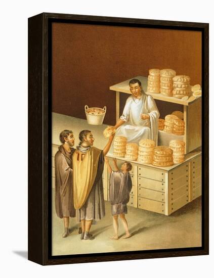 Reproduction of a Fresco Depicting a Baker, from the Houses and Monuments of Pompeii-Fausto and Felice Niccolini-Framed Premier Image Canvas