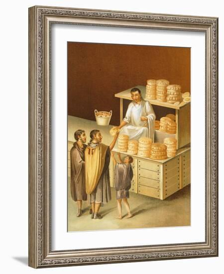 Reproduction of a Fresco Depicting a Baker, from the Houses and Monuments of Pompeii-Fausto and Felice Niccolini-Framed Giclee Print