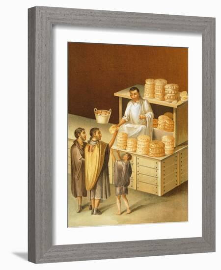 Reproduction of a Fresco Depicting a Baker, from the Houses and Monuments of Pompeii-Fausto and Felice Niccolini-Framed Giclee Print