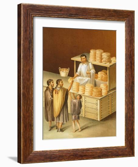 Reproduction of a Fresco Depicting a Baker, from the Houses and Monuments of Pompeii-Fausto and Felice Niccolini-Framed Giclee Print