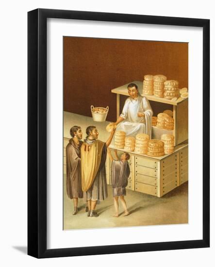 Reproduction of a Fresco Depicting a Baker, from the Houses and Monuments of Pompeii-Fausto and Felice Niccolini-Framed Giclee Print