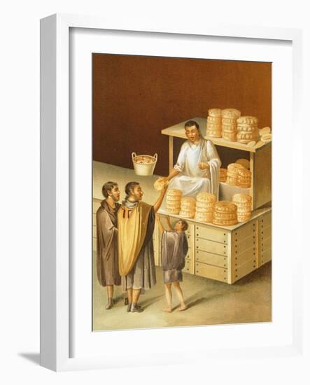 Reproduction of a Fresco Depicting a Baker, from the Houses and Monuments of Pompeii-Fausto and Felice Niccolini-Framed Giclee Print