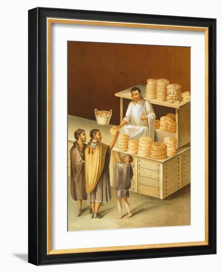 Reproduction of a Fresco Depicting a Baker, from the Houses and Monuments of Pompeii-Fausto and Felice Niccolini-Framed Giclee Print