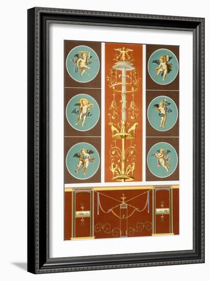 Reproduction of a Fresco Depicting Mythological Subjects, from the Houses and Monuments of Pompeii-Fausto and Felice Niccolini-Framed Giclee Print