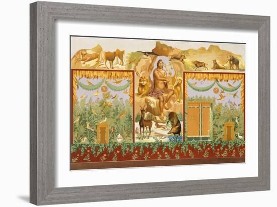 Reproduction of a Fresco Depicting Orpheus Among the Animals-Fausto and Felice Niccolini-Framed Giclee Print