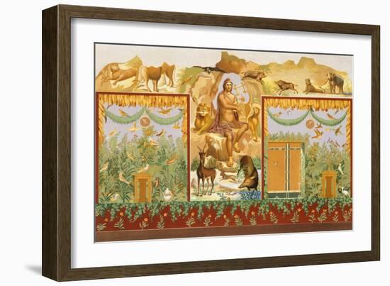 Reproduction of a Fresco Depicting Orpheus Among the Animals-Fausto and Felice Niccolini-Framed Giclee Print