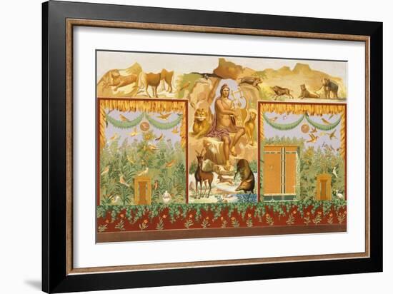 Reproduction of a Fresco Depicting Orpheus Among the Animals-Fausto and Felice Niccolini-Framed Giclee Print