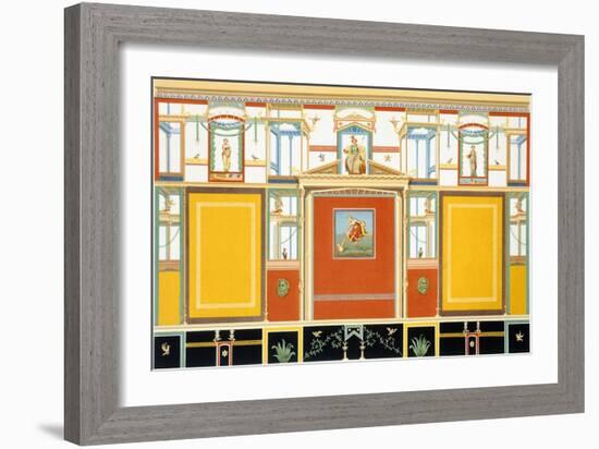 Reproduction of a Fresco, from the Houses and Monuments of Pompeii-Fausto and Felice Niccolini-Framed Giclee Print