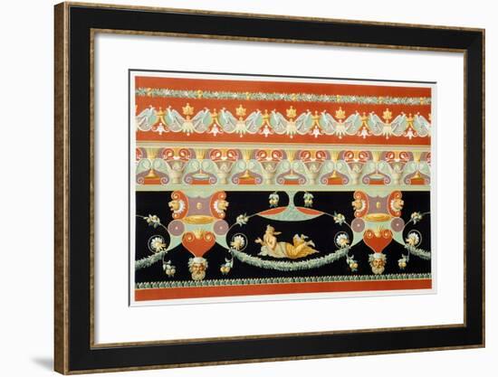 Reproduction of a Fresco, from the Houses and Monuments of Pompeii-Fausto and Felice Niccolini-Framed Giclee Print