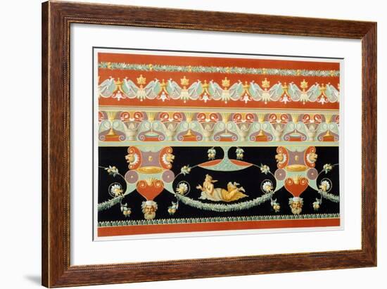 Reproduction of a Fresco, from the Houses and Monuments of Pompeii-Fausto and Felice Niccolini-Framed Giclee Print