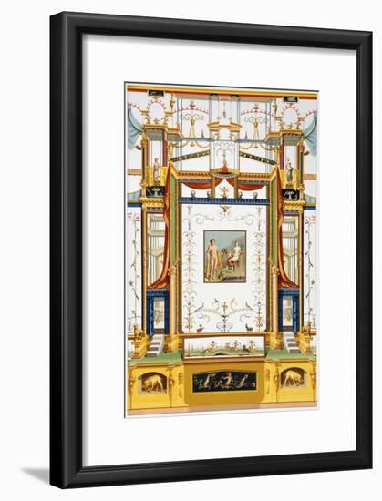 Reproduction of a Fresco, from the Houses and Monuments of Pompeii-Fausto and Felice Niccolini-Framed Giclee Print
