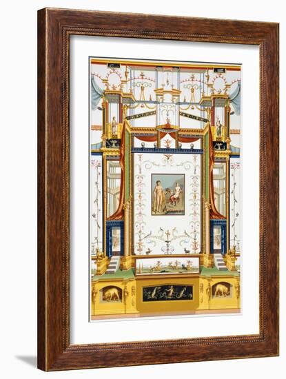 Reproduction of a Fresco, from the Houses and Monuments of Pompeii-Fausto and Felice Niccolini-Framed Giclee Print