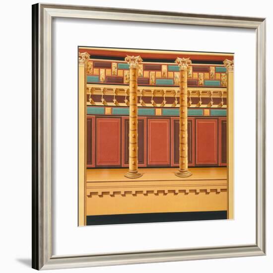 Reproduction of a Fresco, from the Houses and Monuments of Pompeii-Fausto and Felice Niccolini-Framed Giclee Print