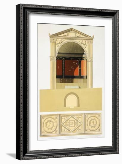 Reproduction of a Frescoed Niche, from the Houses and Monuments of Pompeii-Fausto and Felice Niccolini-Framed Giclee Print