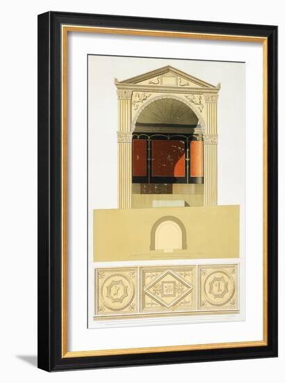 Reproduction of a Frescoed Niche, from the Houses and Monuments of Pompeii-Fausto and Felice Niccolini-Framed Giclee Print