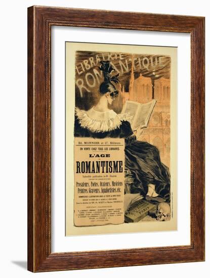 Reproduction of a Poster Advertising a Book Entitled The Romantic Age, 1887-Eugene Grasset-Framed Giclee Print