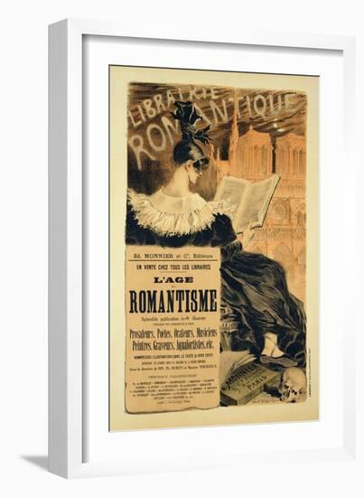 Reproduction of a Poster Advertising a Book Entitled The Romantic Age, 1887-Eugene Grasset-Framed Giclee Print