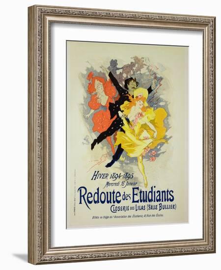 Reproduction of a Poster Advertising a "Student Gala Evening"-Jules Chéret-Framed Giclee Print