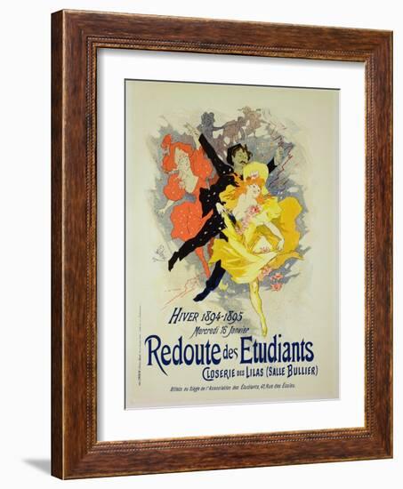 Reproduction of a Poster Advertising a "Student Gala Evening"-Jules Chéret-Framed Giclee Print