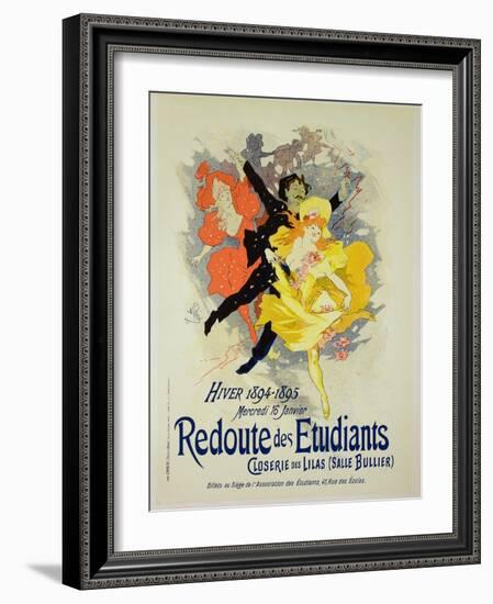 Reproduction of a Poster Advertising a "Student Gala Evening"-Jules Chéret-Framed Giclee Print