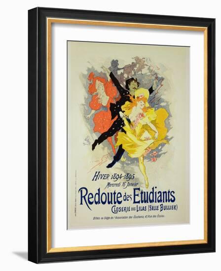 Reproduction of a Poster Advertising a "Student Gala Evening"-Jules Chéret-Framed Giclee Print